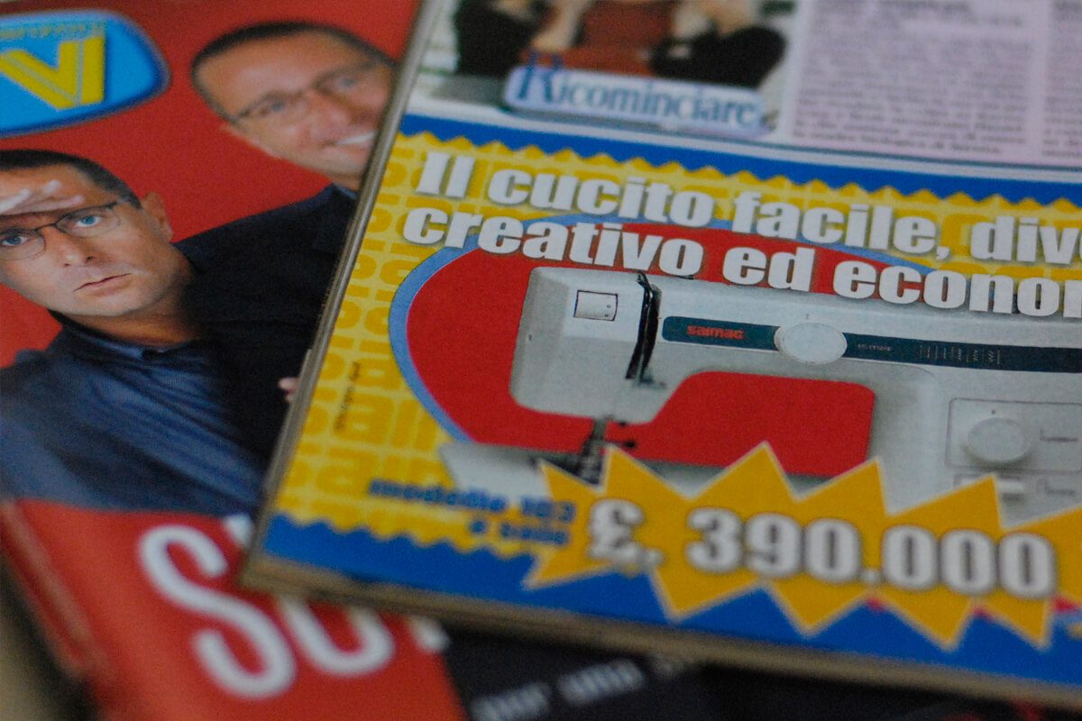 Pubblicità su TV Sorrisi e Canzoni